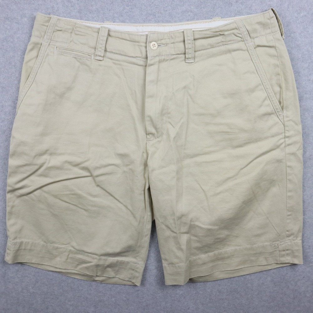 Polo Ralph Lauren Shorts Mens 36 Chino Flap Pocket Golf Casual Flat Front Beige - Picture 1 of 11